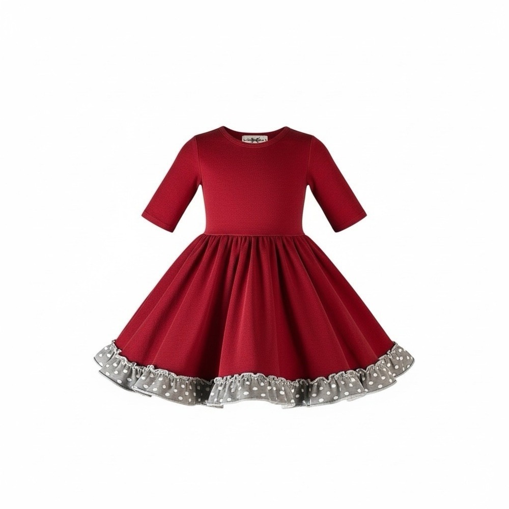 Arrows And Bows Dress 100% Knit Cotton Red Size 4T